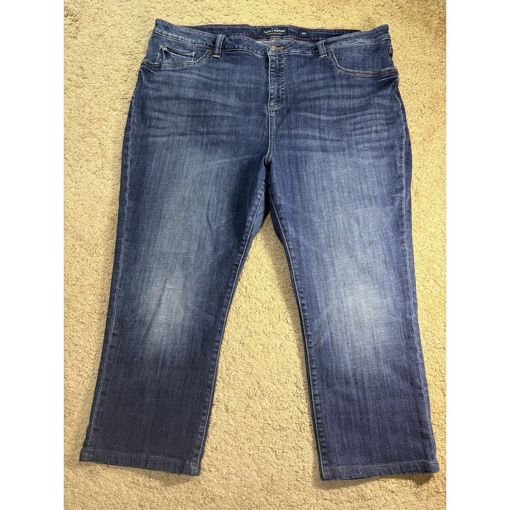 Lucky Brand Emma Straight Jeans Women‎ 24W Stretch High Rise Preppy